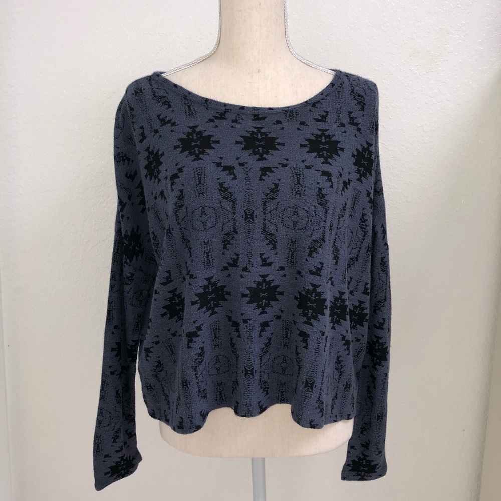 Patterned Long Sleeve Top